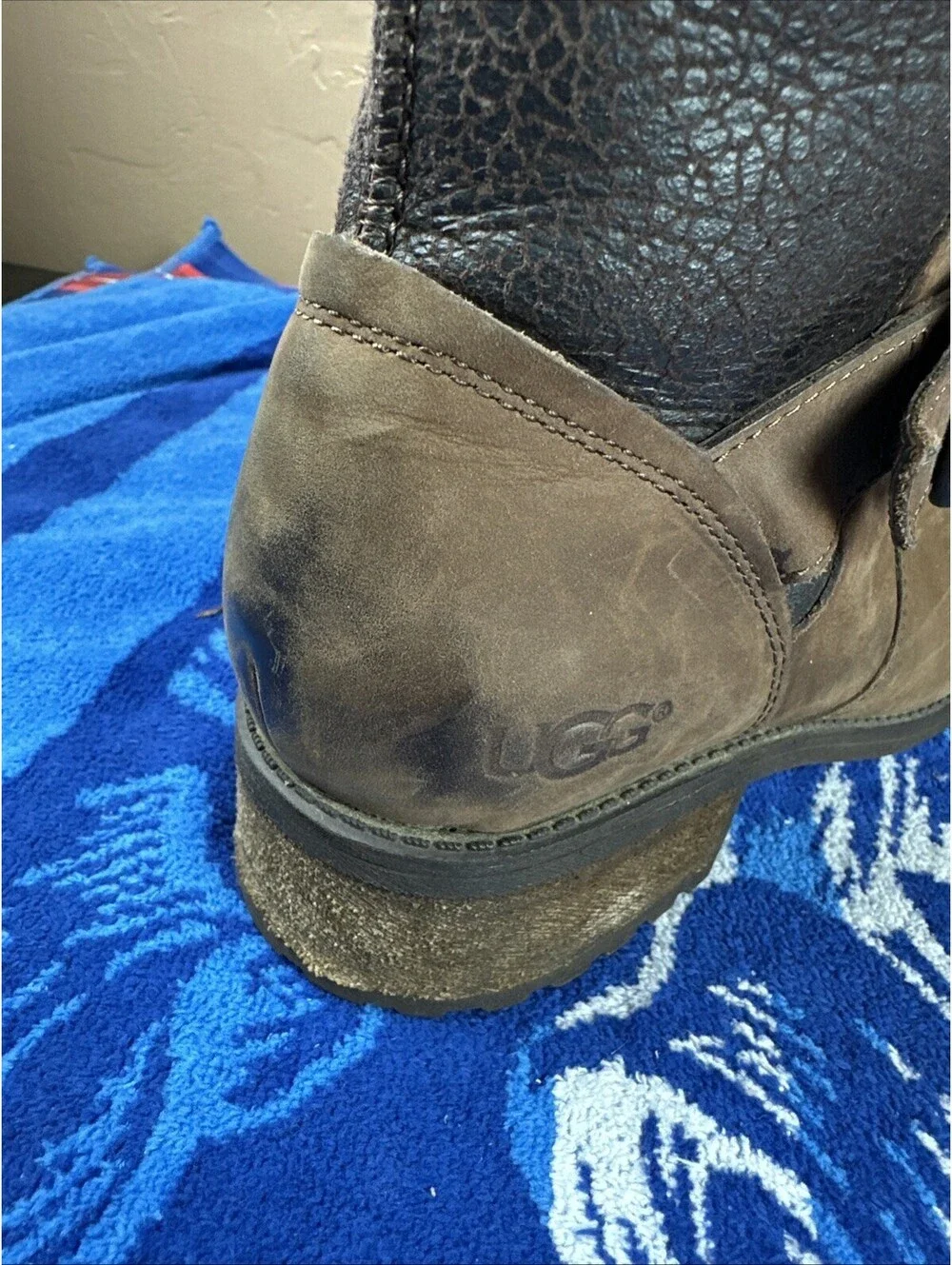 Ugg Boots 1007746 Womens Sz 8 Brown Oregon Stout Waterproof Moto Buckle Detail